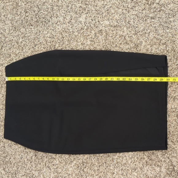 Lulu's Modern Desires classic black high waisted midi skirt thigh high slit - Picture 8 of 13